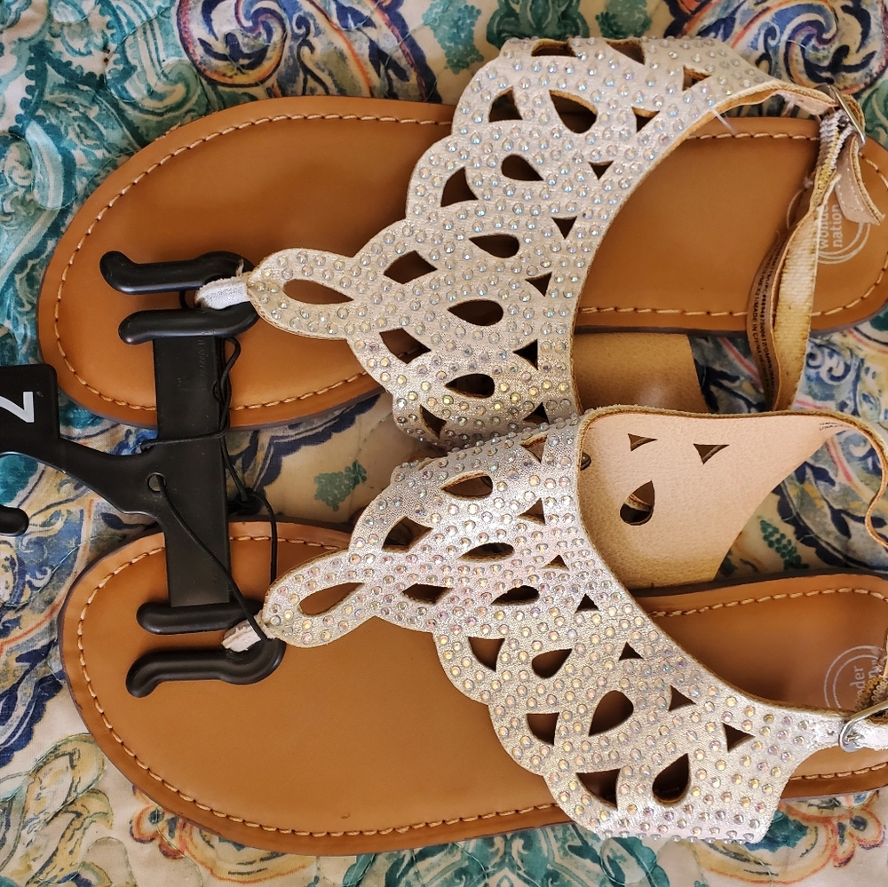 Silver Sparkle Sandals